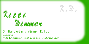 kitti wimmer business card